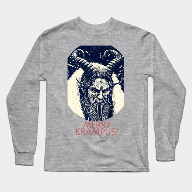 MERRY KRAMPUS Long Sleeve T-Shirt by BarrySullivan